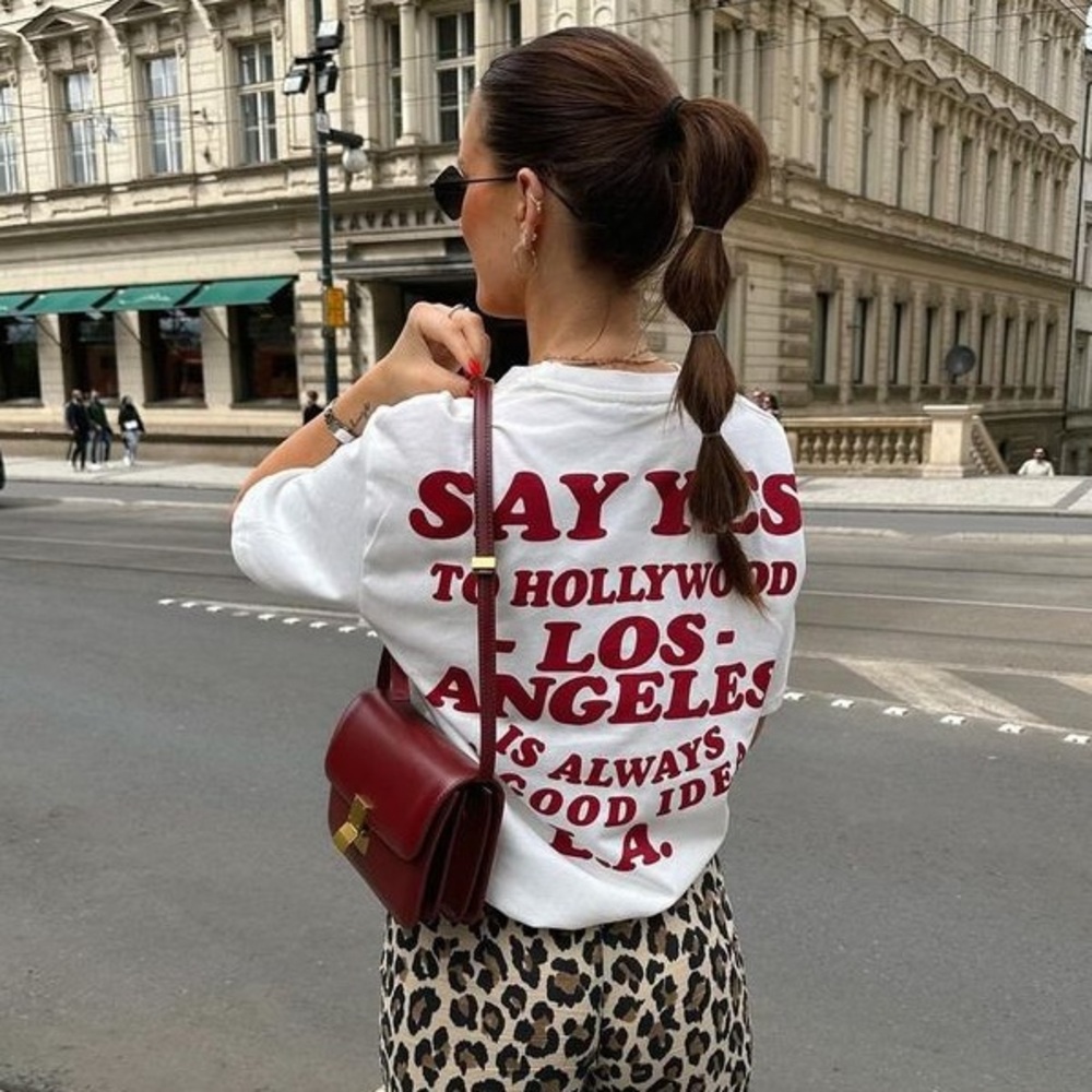 Zara “LA” Red Graphic T-Shirt